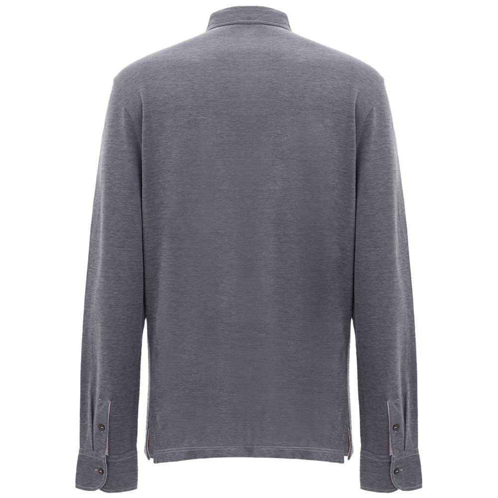 Polo de algodón azul