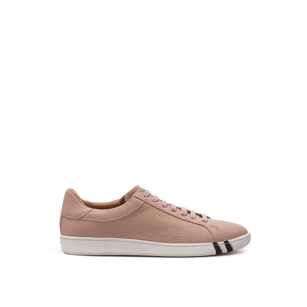 Elegantes zapatillas de piel color rosa para mujer