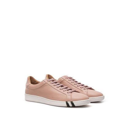 Elegantes zapatillas de piel color rosa para mujer