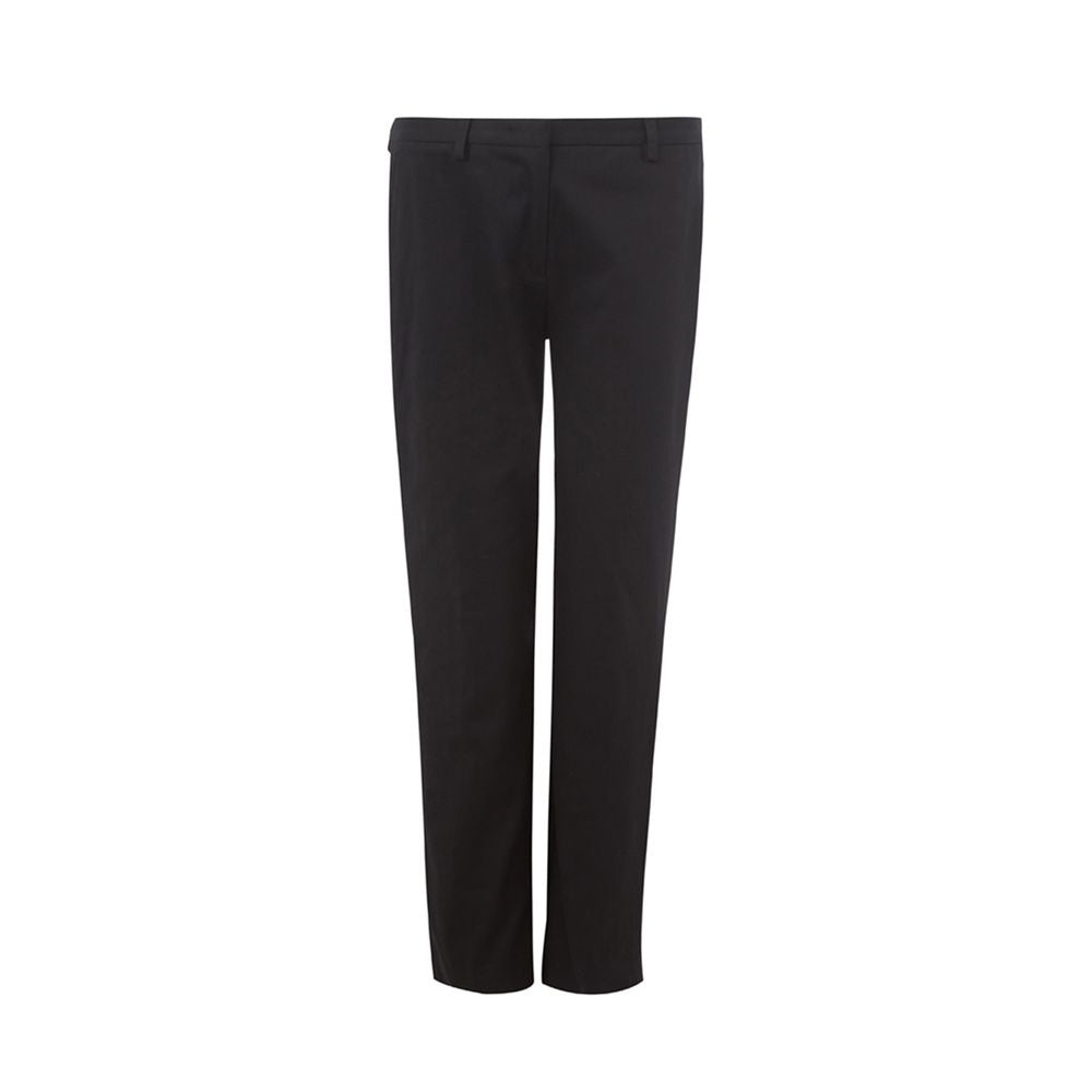 Pantalones negros de algodón con elegancia italiana