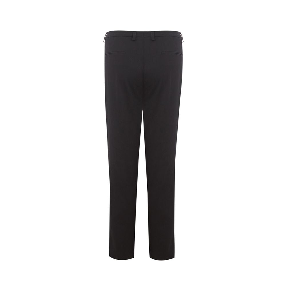 Pantalones negros de algodón con elegancia italiana
