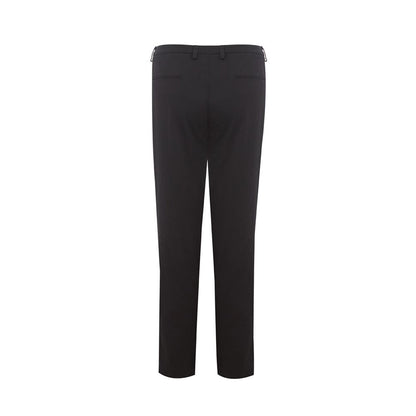 Pantalones negros de algodón con elegancia italiana