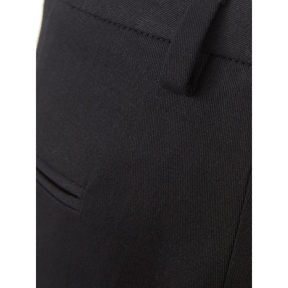 Pantalones negros de algodón con elegancia italiana