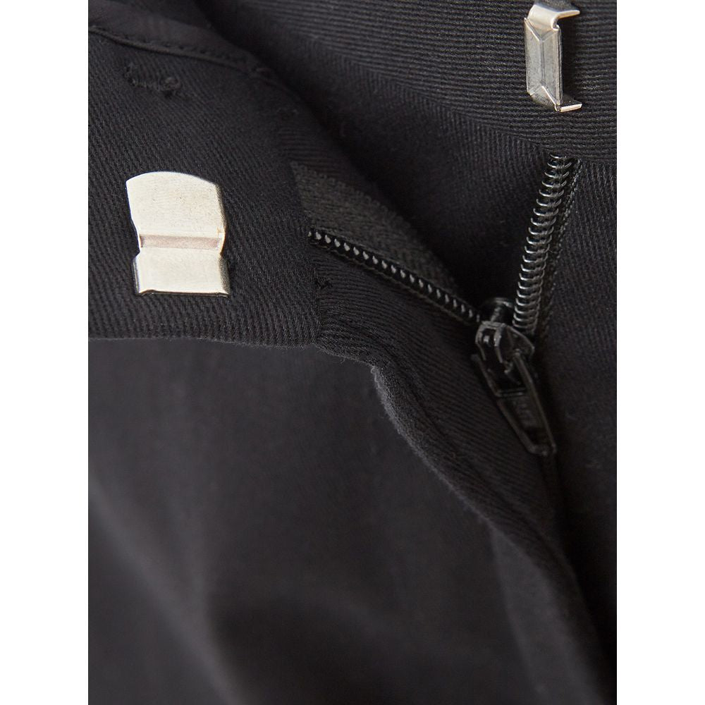 Pantalones negros de algodón con elegancia italiana