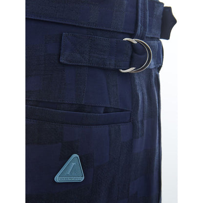 Pantalones y jeans de lino azul