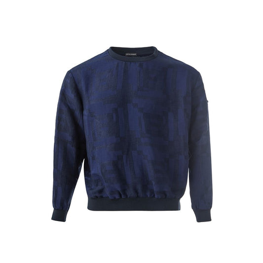 Elegante camiseta de lino azul para hombre