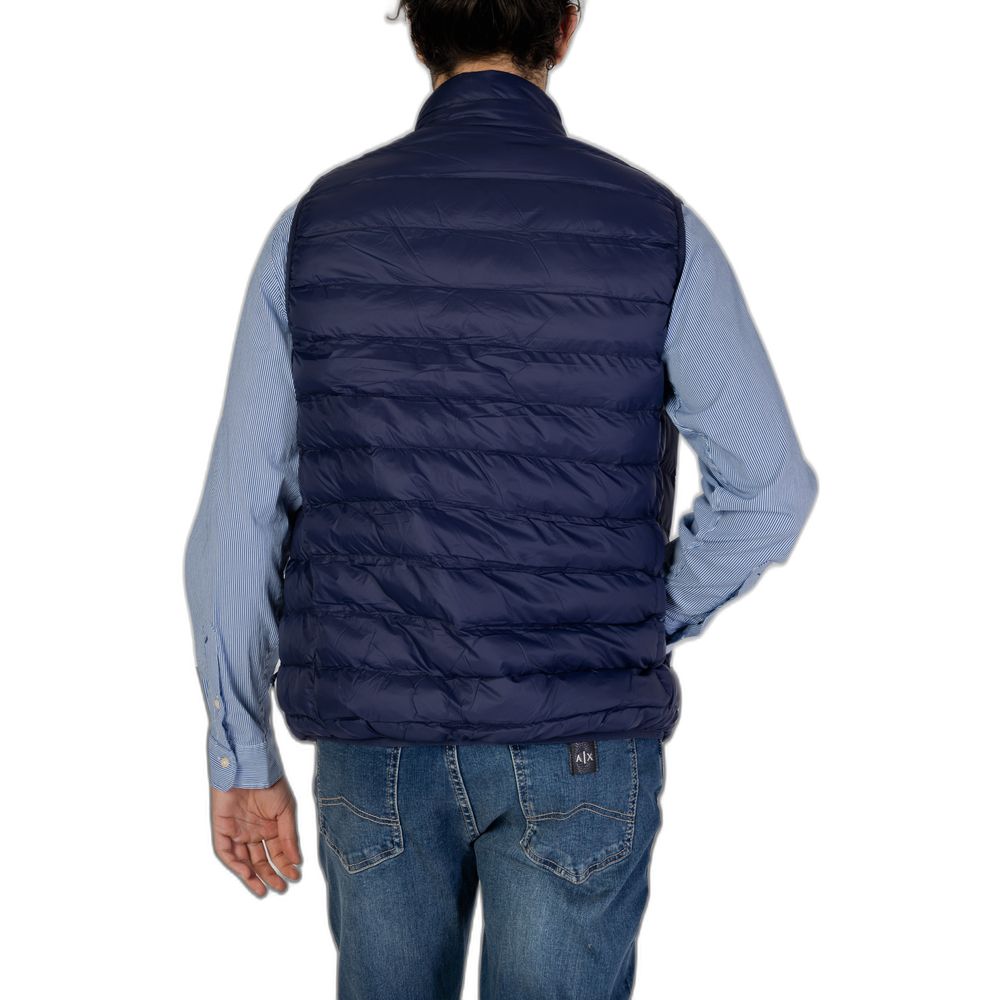 Blue Polyamide Sleveless Jacket