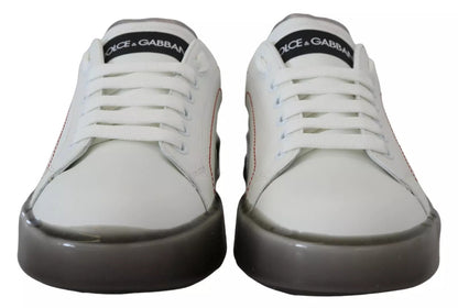 White Leather Portofino Sneakers Shoes