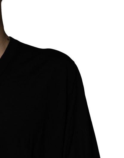 Black Camouflage V-neck Pullover Sweater