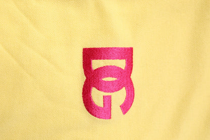 Yellow Cotton Logo Collared Polo T-shirt