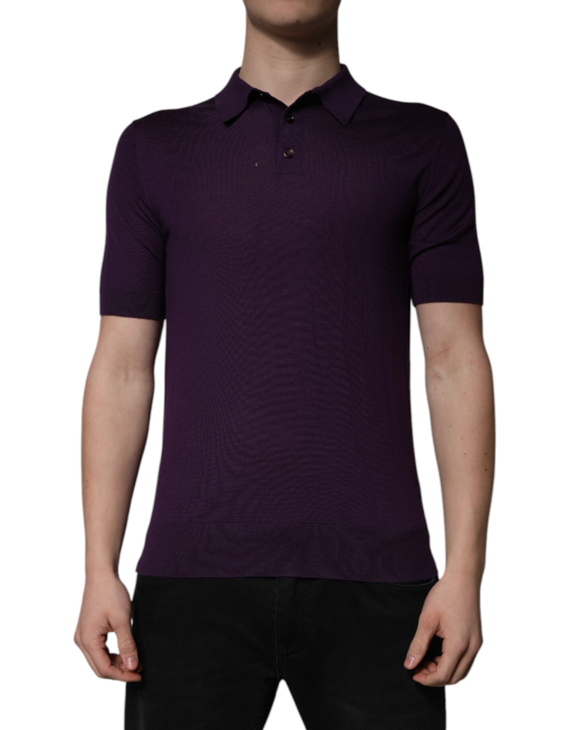 Violet Cashmere Collared Polo T-shirt