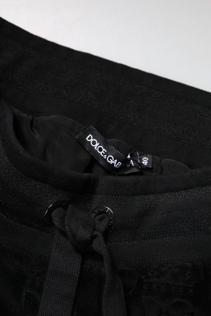 Black All-Over DG Logo Print Jogger Pants