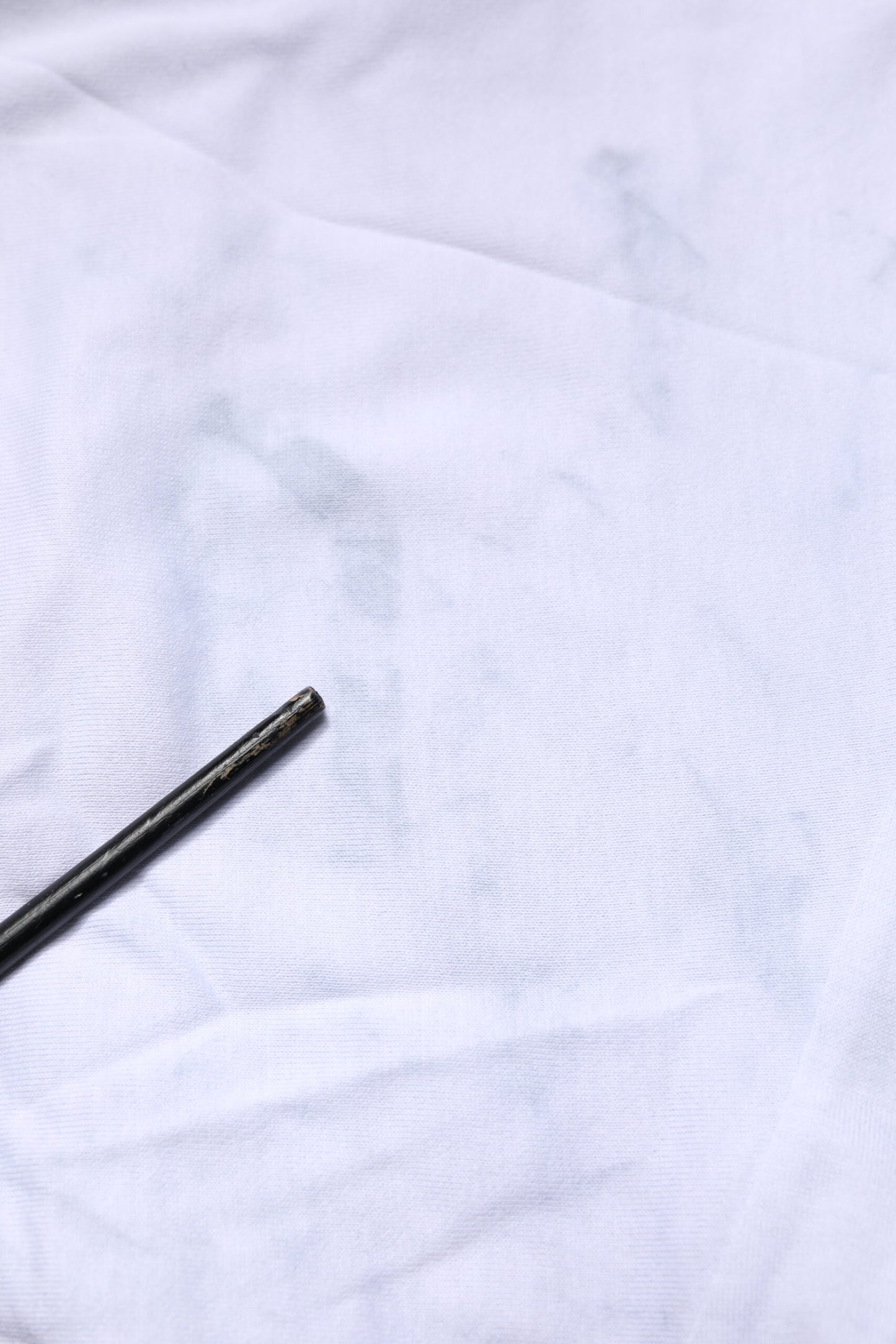 White Print Lace-Up Cotton Crew Neck T-shirt