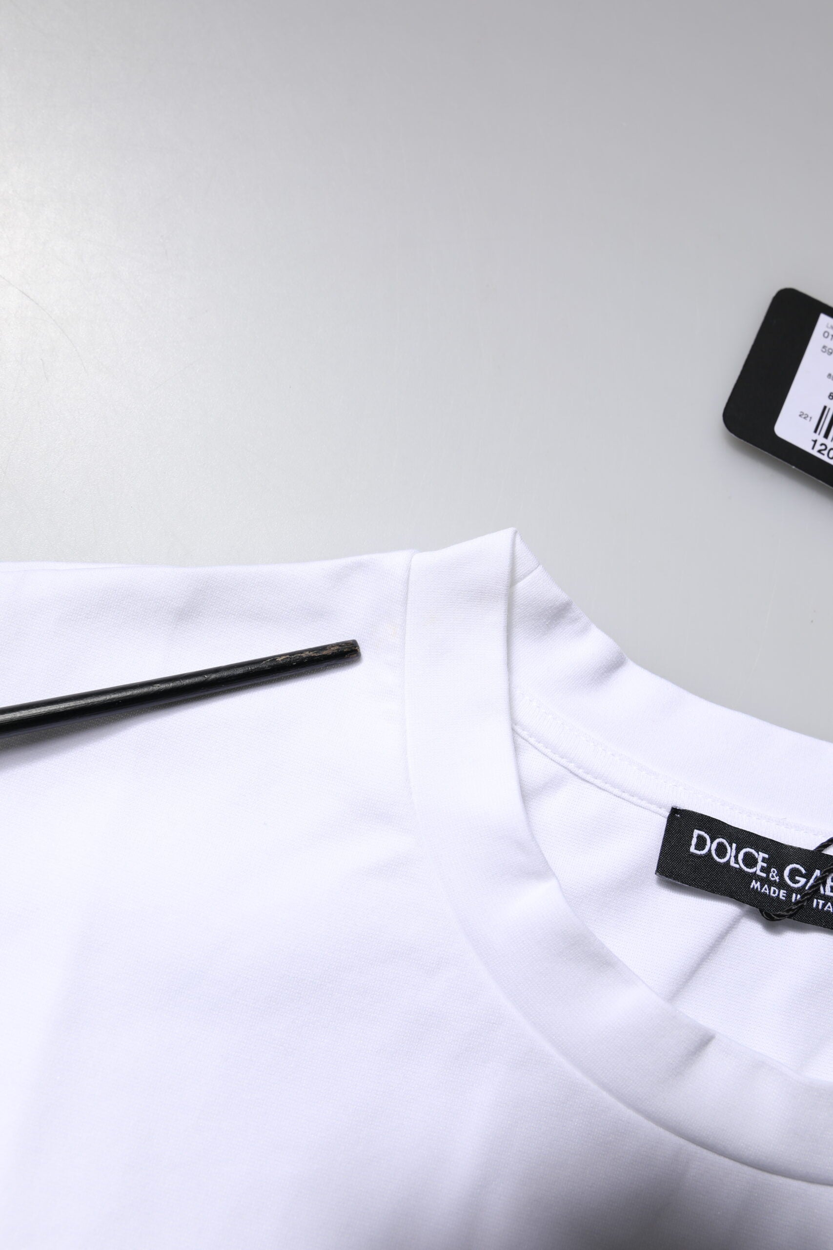 White Bellissima Cotton Crew Neck T-shirt