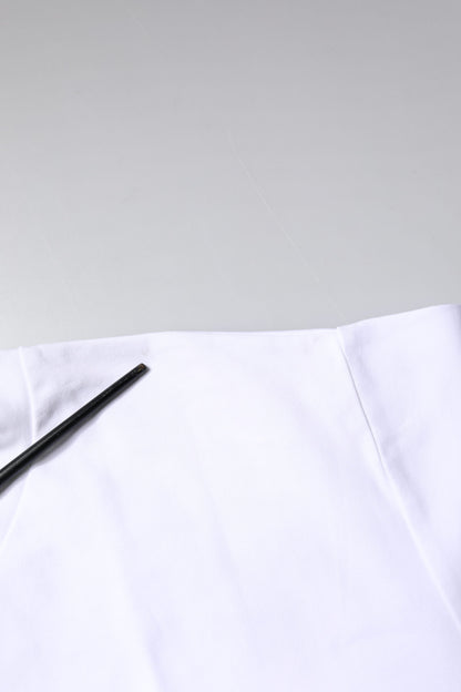 White Bellissima Cotton Crew Neck T-shirt