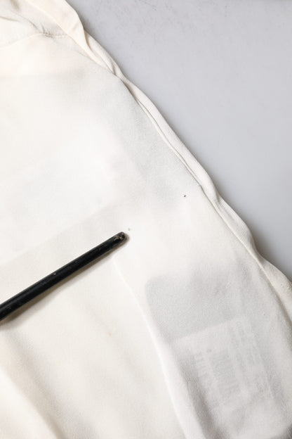 Cream Floral Lace Long Sleeves Blouse Top