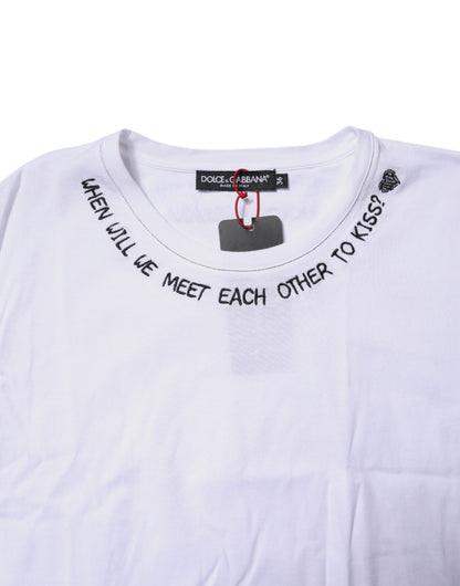 White Cotton Sleeveless Printed Tank T-shirt