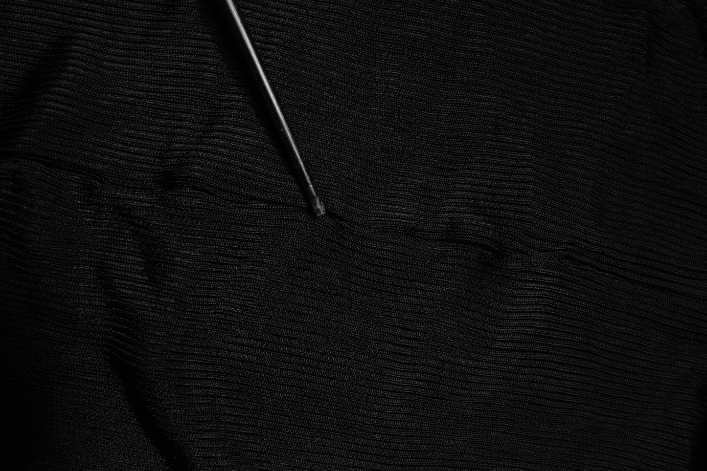 Black Knit Long Sleeves Turtleneck Slim Top