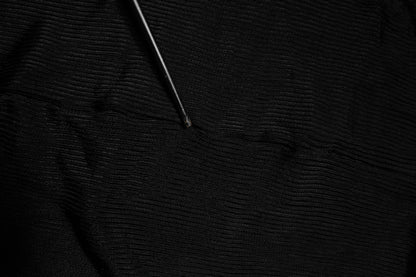 Black Knit Long Sleeves Turtleneck Slim Top