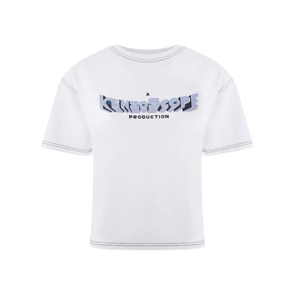 Elegante blusa de algodón blanca para mujer