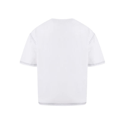 Elegante blusa de algodón blanca para mujer
