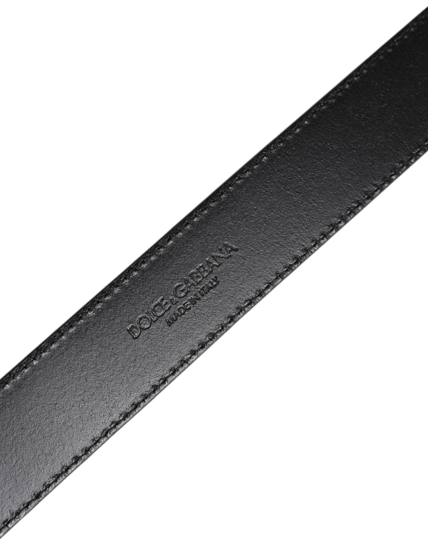 Silver Leather Classic Metal Logo Buckle Belt