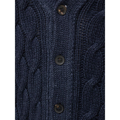 Blue Cashmere Cardigan