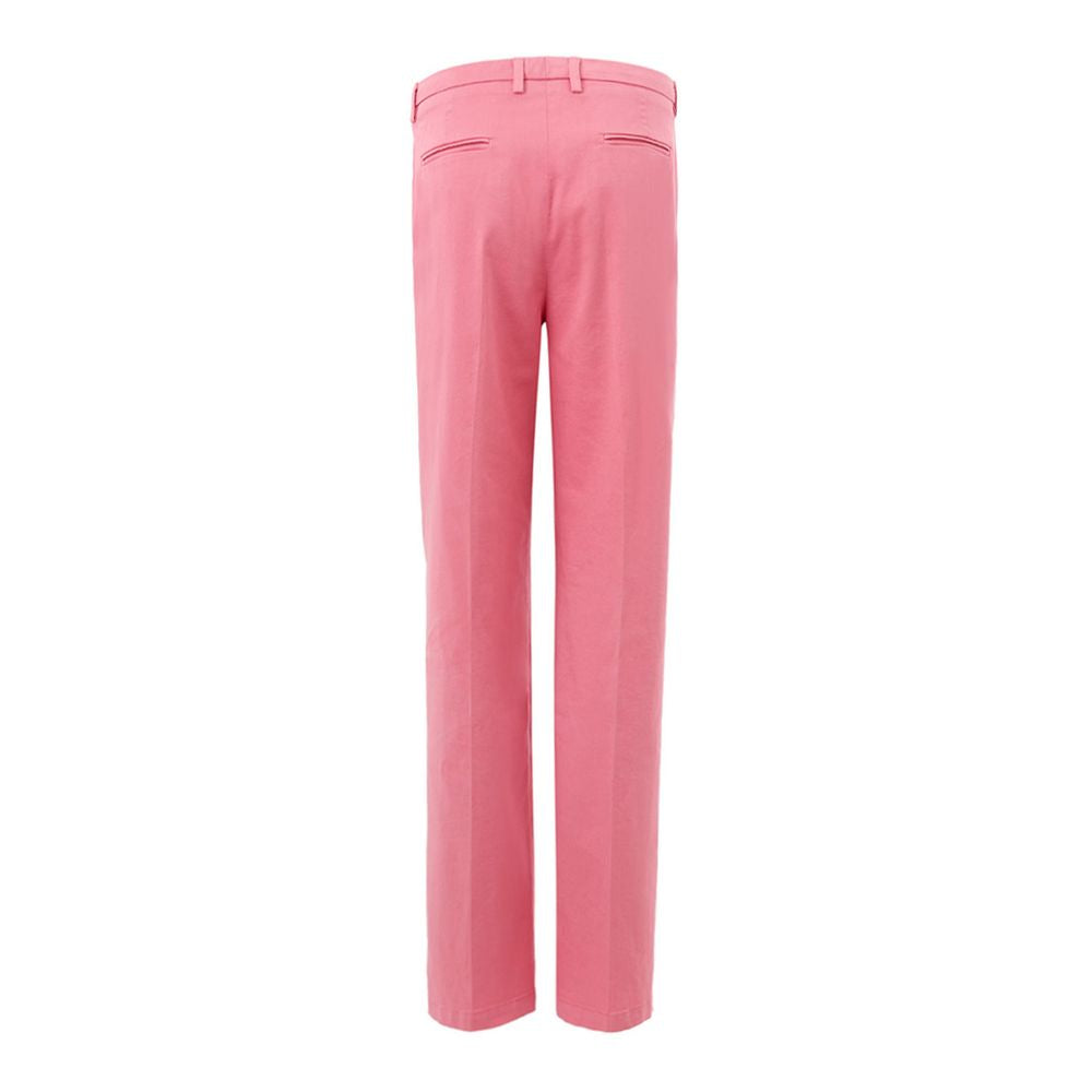 Elegante rosa Baumwollhose für anspruchsvollen Stil