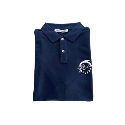 Blue Cotton Men's Polo Shirt