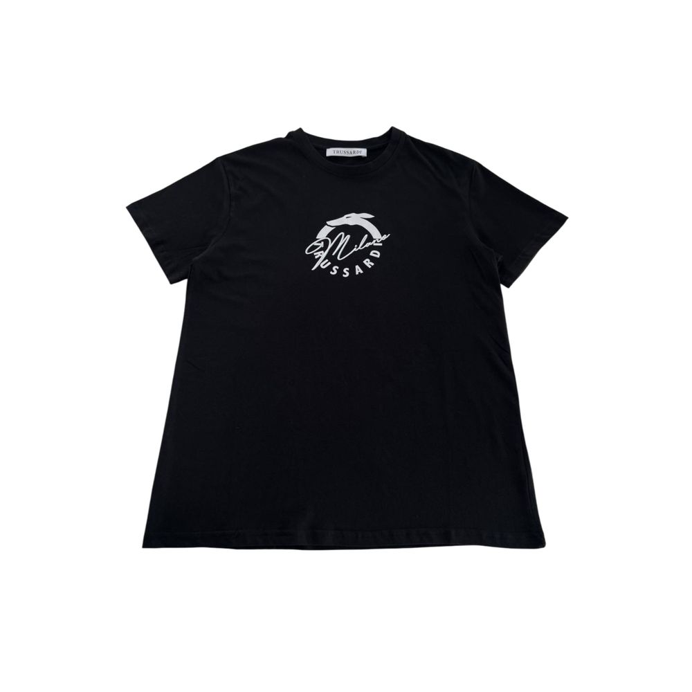 Black Cotton Men T-Shirt