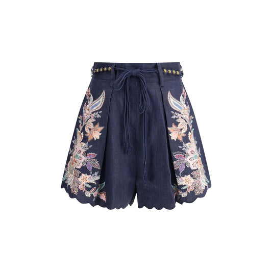 White Linen Bermuda Shorts
