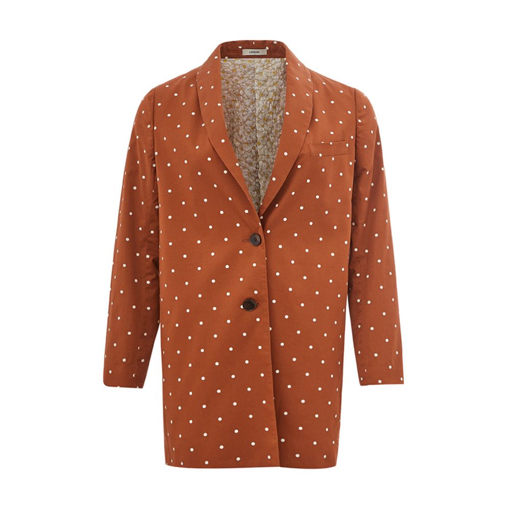 Chaqueta elegante de algodón marrón para la mujer moderna