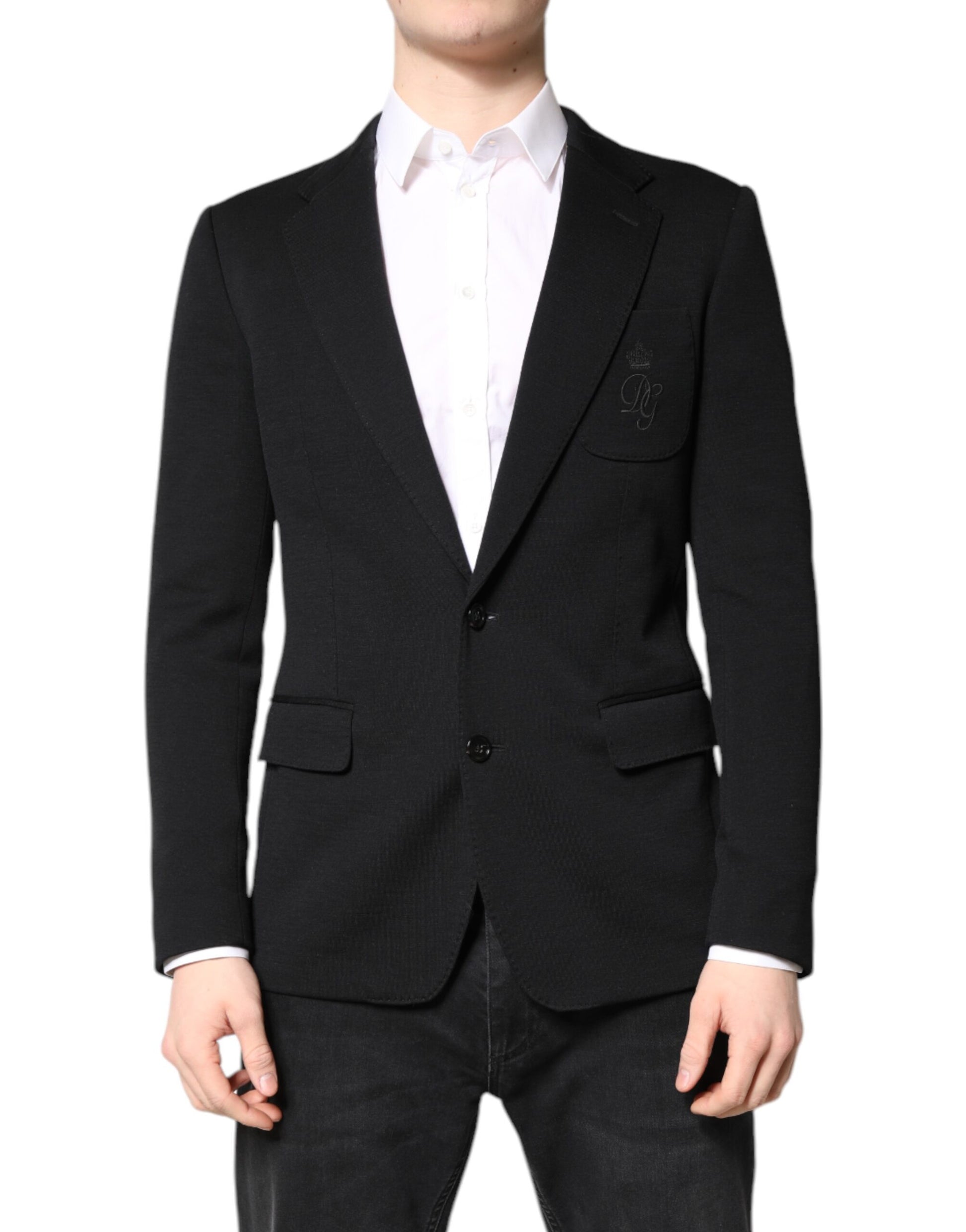 Black Wool Slim Fit Coat Blazer Jacket Suit