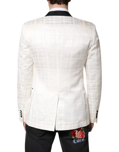 White Black Single Breasted Coat Blazer Suit