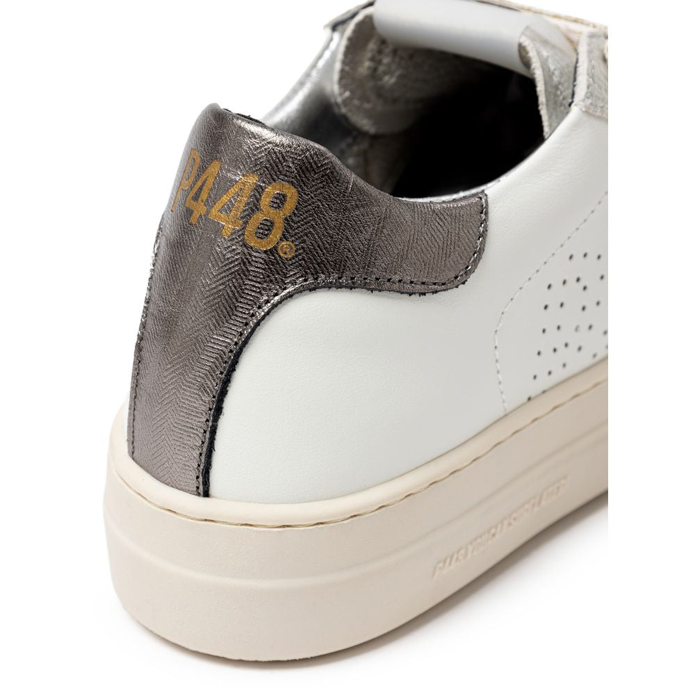 Zapatillas de piel blanca