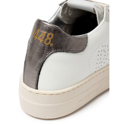 Zapatillas de piel blanca