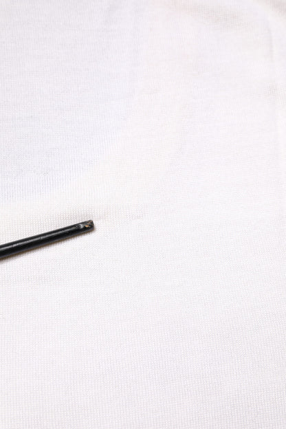 White Sleeveless Cashmere Round Neck Tank Top