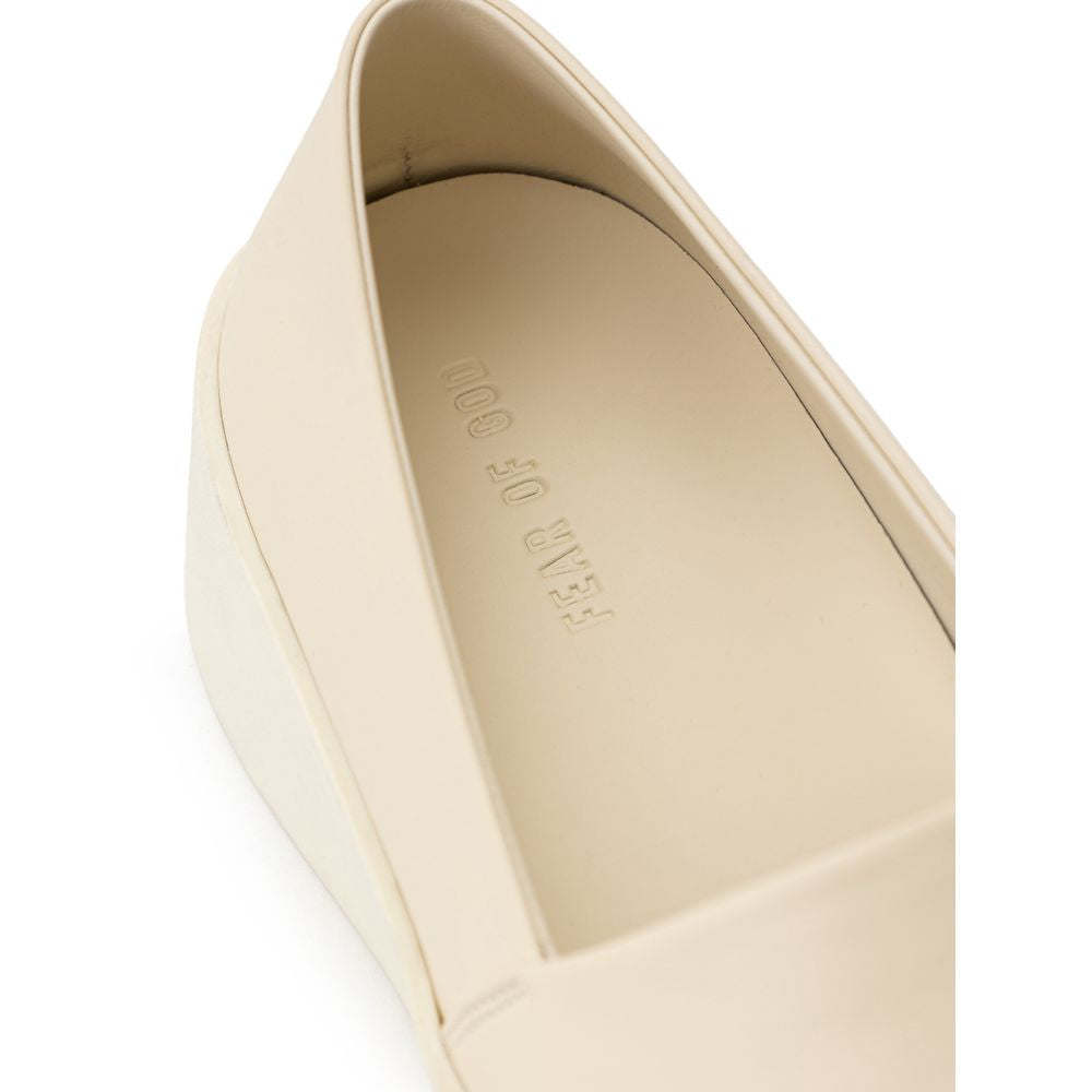 Beige Leather Slip-On Loafer