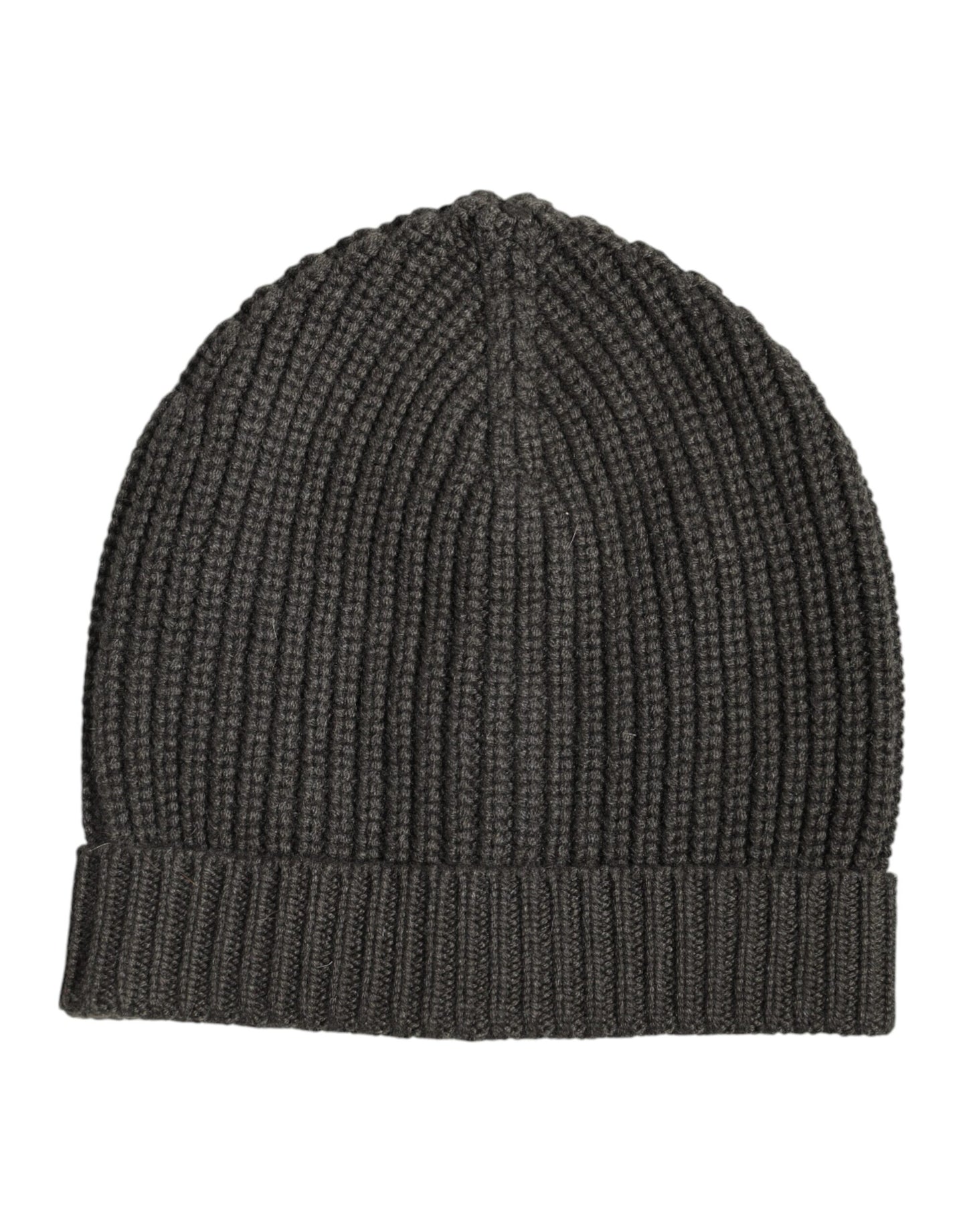 Dark Gray Cashmere Knit Winter Beanie Hat