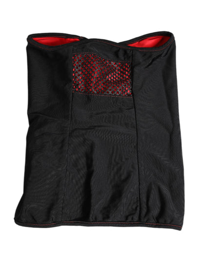 Black Nylon Knitted Neck Warmer Balaclava Scarf