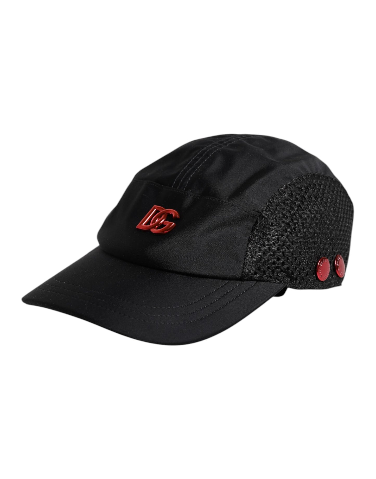 Black Nylon DG Logo 6 Panels Baseball Cap