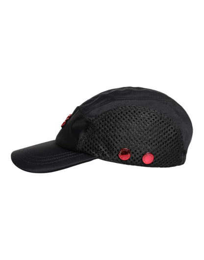 Black Nylon DG Logo 6 Panels Baseball Cap