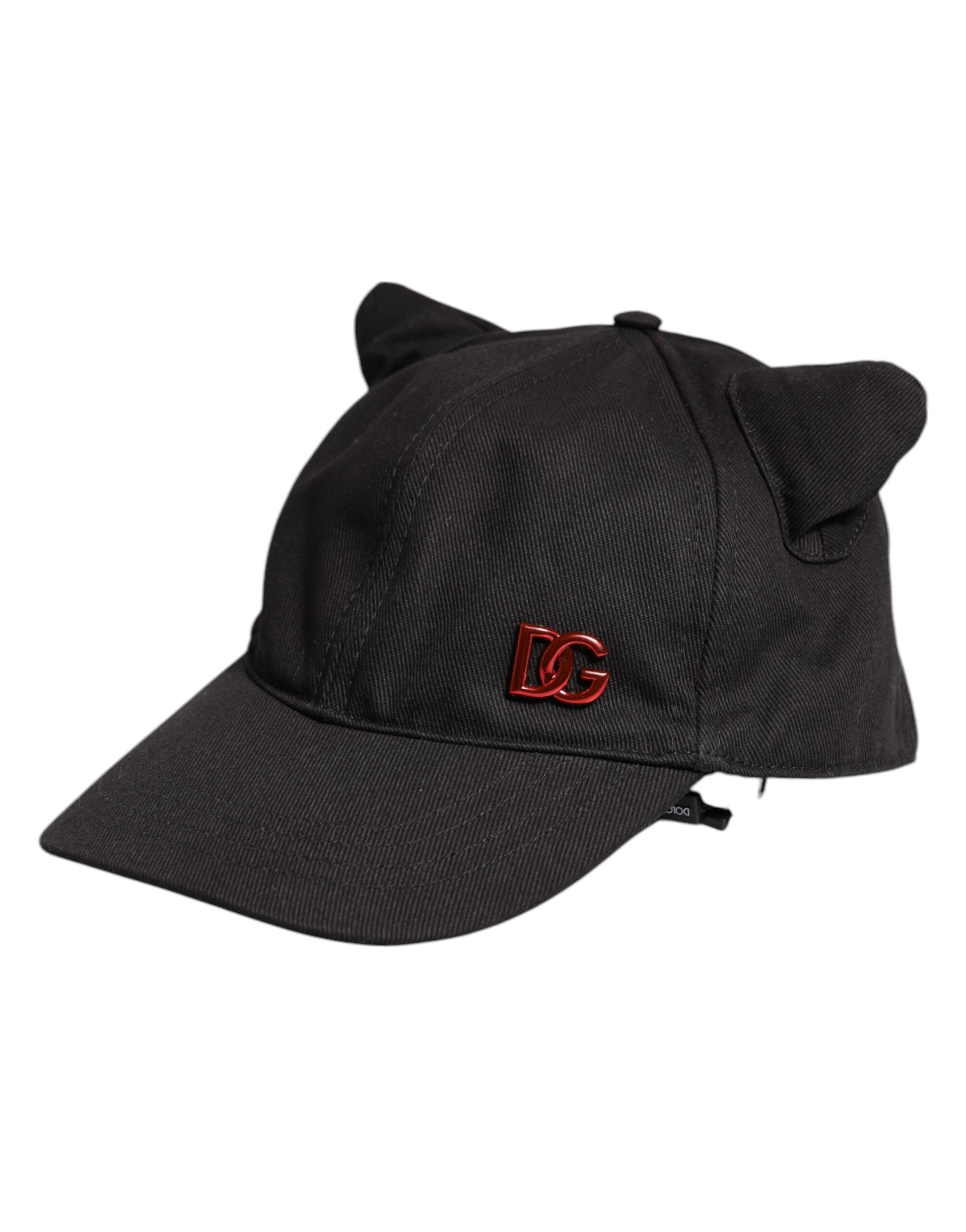 Black Cotton Logo Patch 6 Panels Baseball Cap