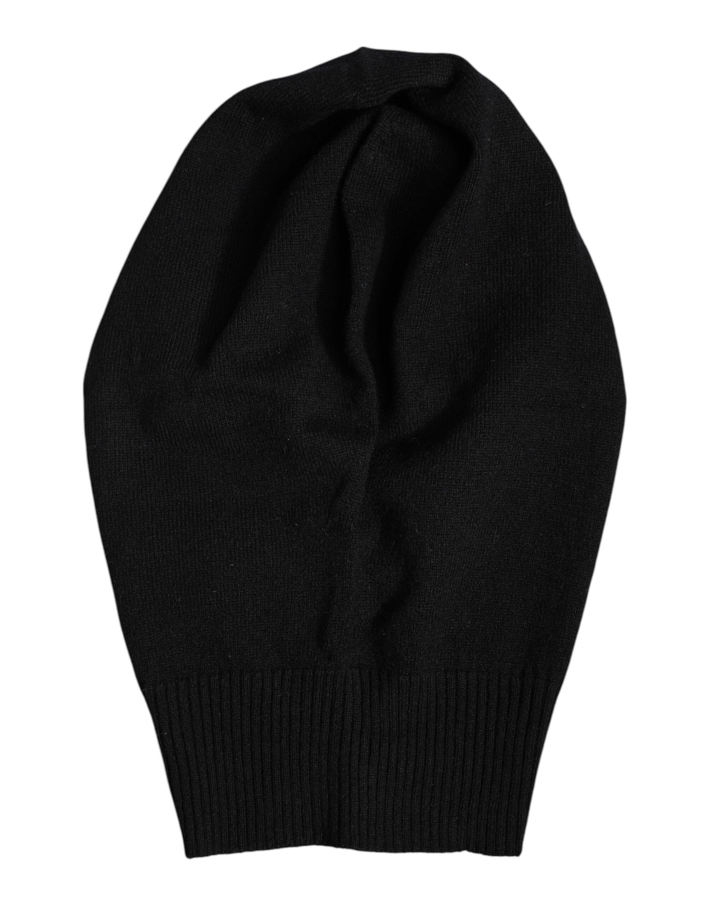 Black Cashmere Knitted Ski Mask Balaclava Hat