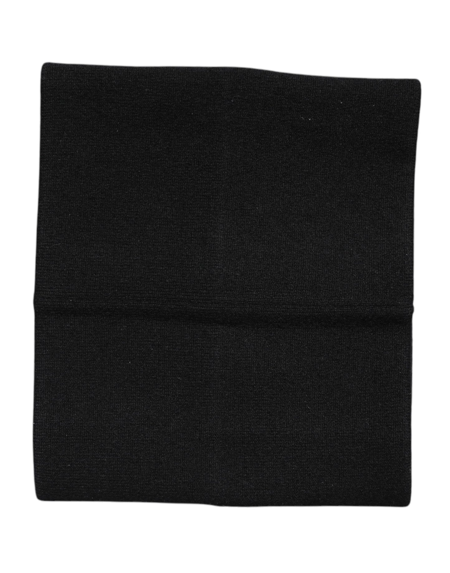 Black Cashmere Knitted Neck Warmer Foulard Scarf