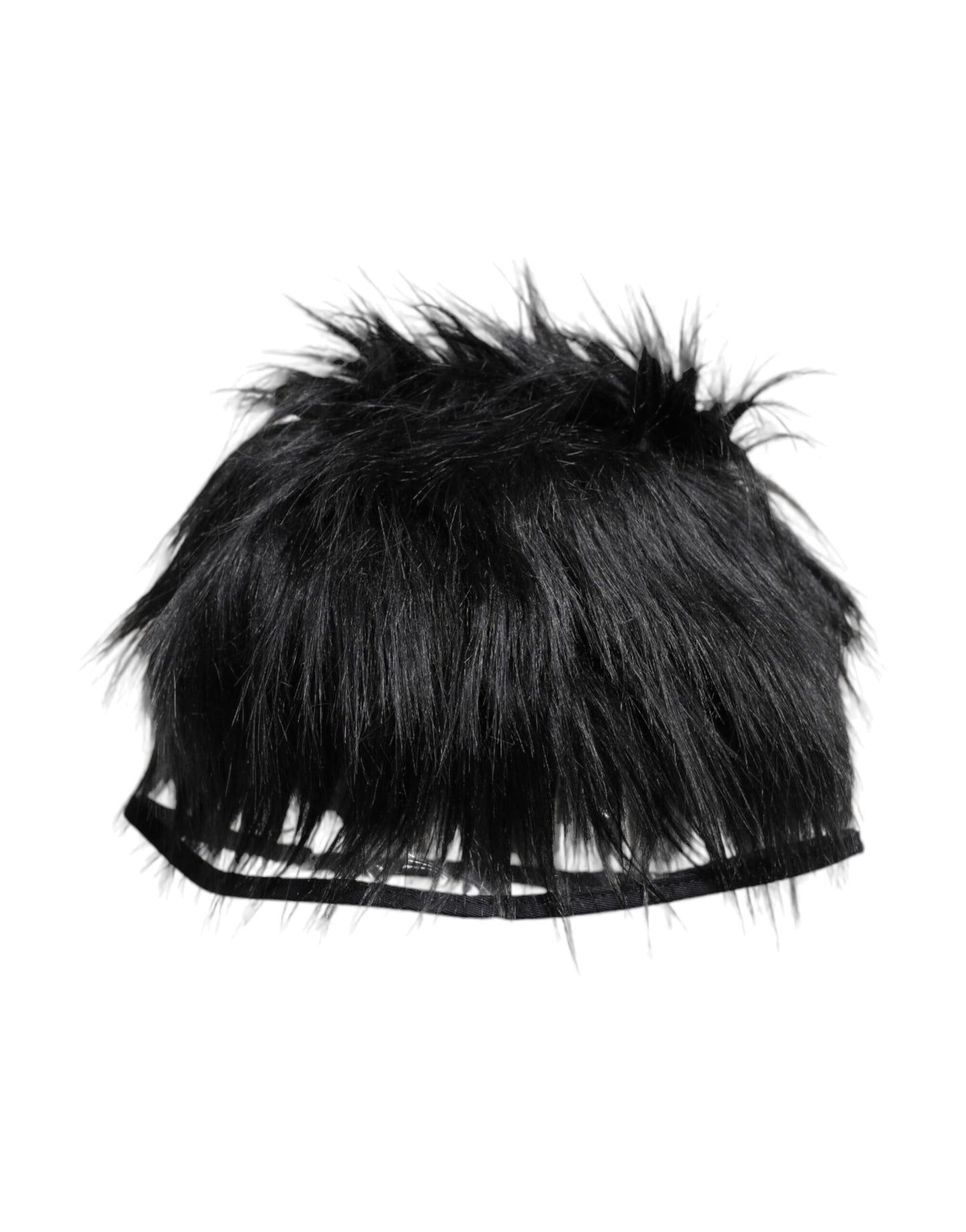 Black Faux Fur Bucket Hat