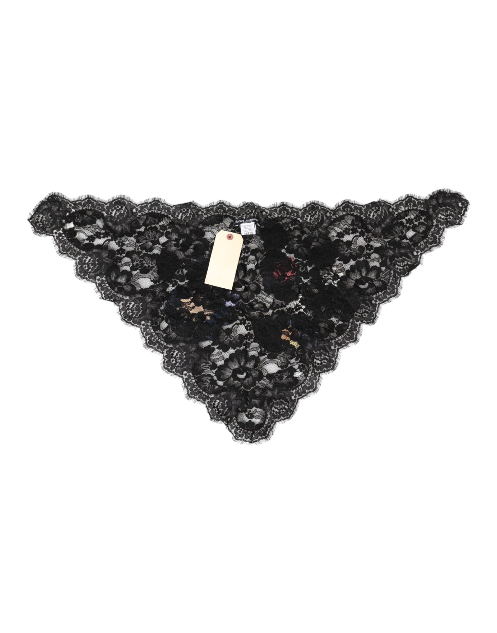 Black Lace Floral Applique Cotton Veil Hat