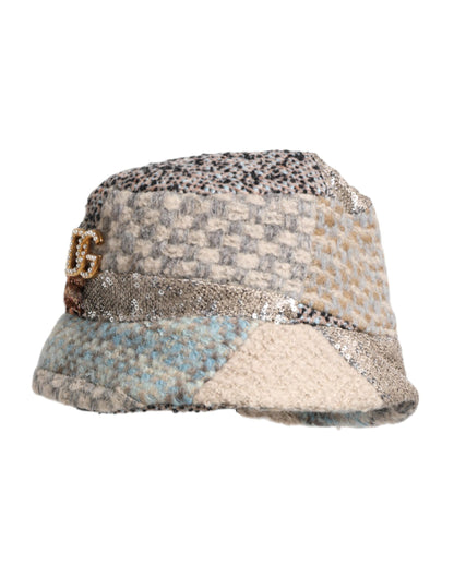 Multicolor Patchwork Embellished Bucket Hat