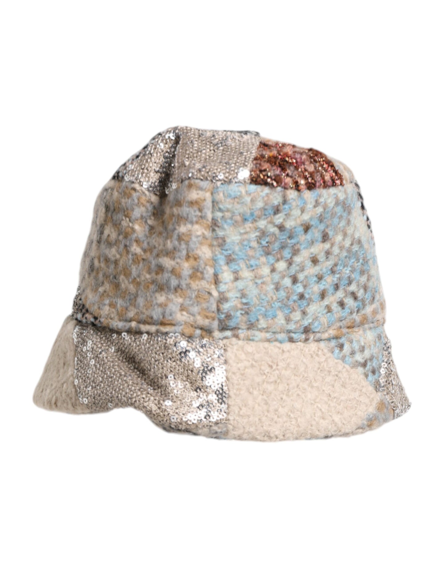 Multicolor Patchwork Embellished Bucket Hat