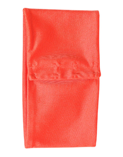 Orange Nylon Stretch Women Neck Warmer Scarf